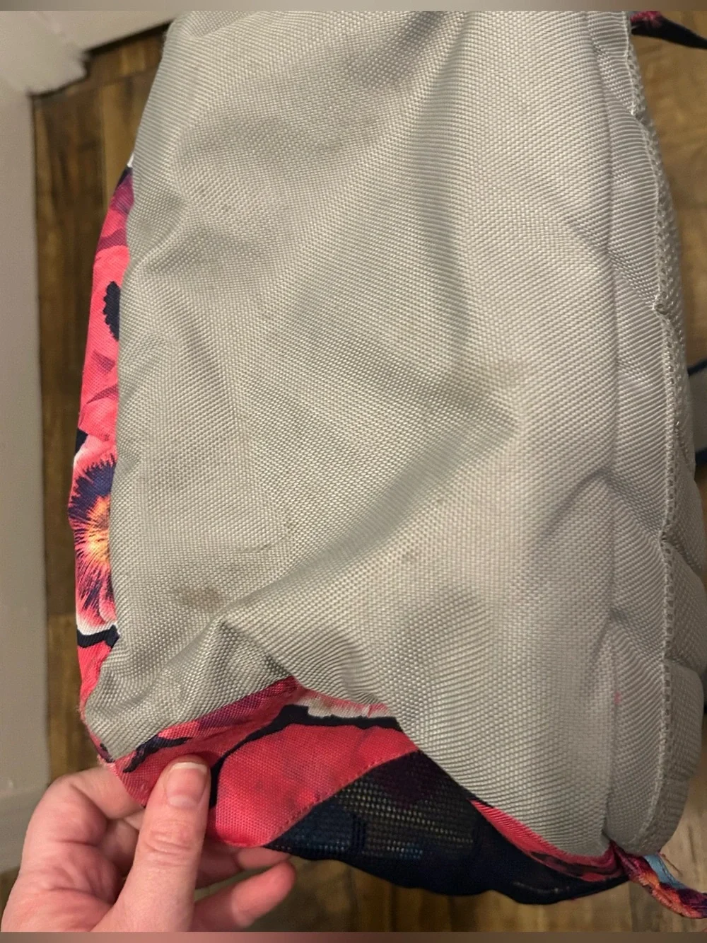 Lands End Kid’s Large Backpack Multicolor Flower Floral Adjustable Pockets